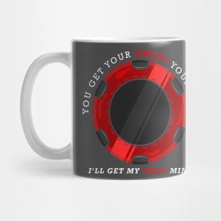 Poker chips distribute Mug